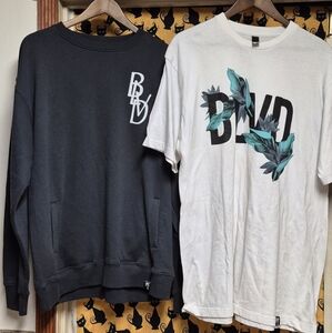 Black and White BLVD SUPPLY Sweatshirt and T-Shirt Set